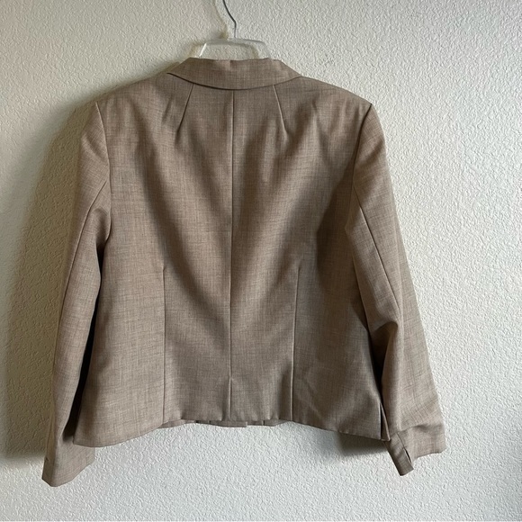 Pendleton Vintage Virgin‎ Wool Crop Jacket Shoulder Pads Tan Short Career Medium - Picture 2 of 9